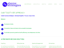 Tablet Screenshot of alaynestrategies.com